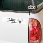 Eet. Slaap. HUNT Bumpersticker (Op Truck)
