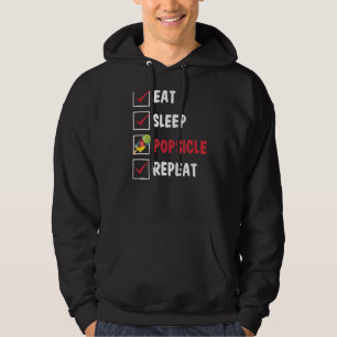 Eet slaap ijsjes Herhaal zomer tropische vakantie Hoodie