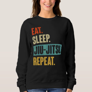 Eet Slaap Jiu Jitsu Herhaal Retro Jiu Jitsu Trui