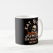 Eet Slaap Junior Dragster Herhaal Skull Jr Dragste Koffiemok (Voorkant rechts)