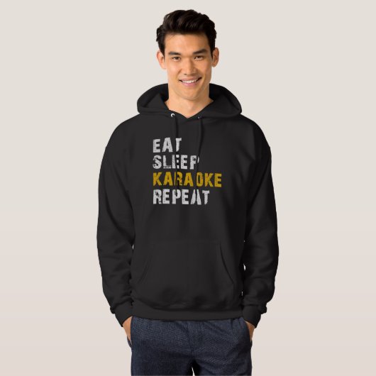 eet slaap karaoke repeke hoodie (Voorkant volledig)