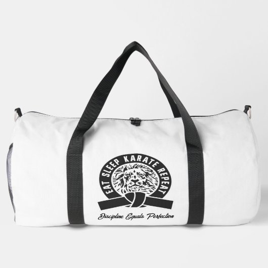 Eet Slaap Karate Herhaal "Discipline = Perfectie" Plunjezak (Achterkant)