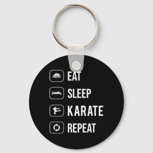 Eet Slaap Karate Herhaal - sport - ninja - cool Sleutelhanger