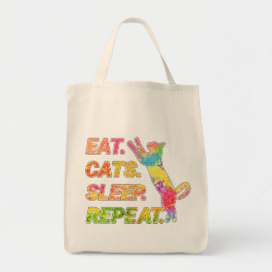 Eet, Slaap, Katten, Herhaal Tote Bag