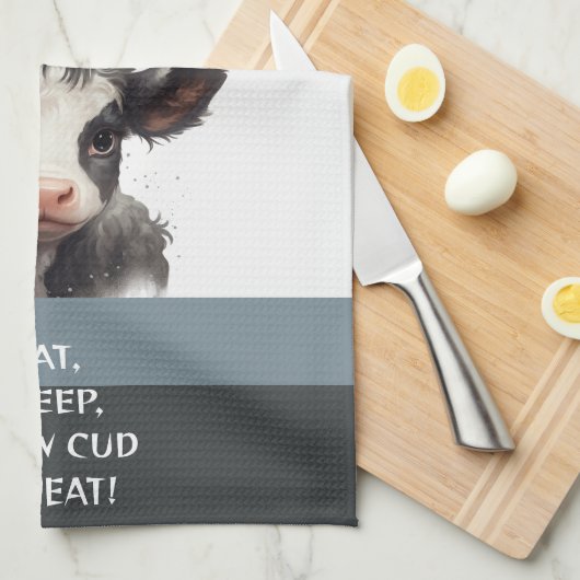 EET, SLAAP, KAUWDE, HERHAAL! THEEDOEK (Quarter Fold)