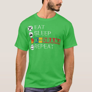 Eet slaap KDrama Herhaal 9 T-shirt