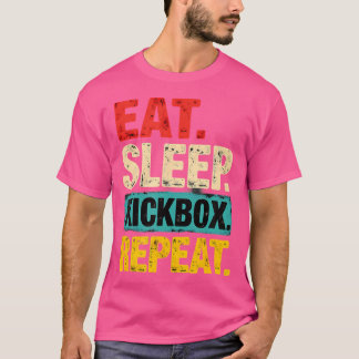 Eet Slaap Kickbox Herhaal Kickboxing MMA Boxer T-shirt