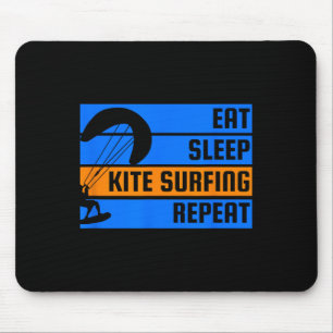 Eet Slaap Kitesurfen Herhaal Kitesurfer Muismat