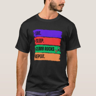 EET SLAAP KLIM ROTSEN HERHALEN T-SHIRT