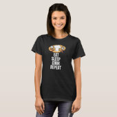Eet-slaap-kok-herhaling T-shirt (Voorkant volledig)