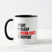 Eet. Slaap. Kuddekatten. Herhaal Mok (Links)