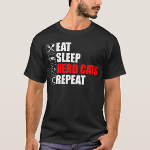 Eet. Slaap. Kuddekatten. Herhaal T-shirt
