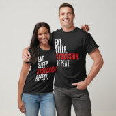 Eet slaap Kyokushin Herhaal Karate Kung Fu Trainin T-shirt (Unisex)