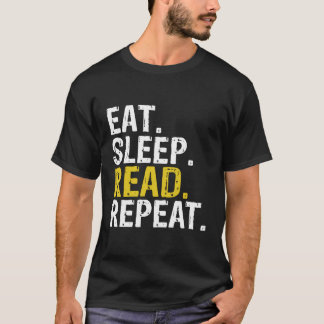 Eet slaap Lees Herhaal leesboeken Hoodie T-shirt