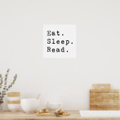 Eet. Slaap. Lees. Poster (Keuken)
