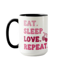 Eet Slaap Liefde Herhaal Valentijnsdag Kersenhart