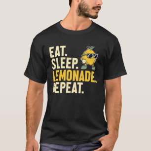Eet Slaap Limonade Herhaal Zakelijk Karton Citroen T-shirt