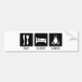 Eet. Slaap. Linux. Bumpersticker (Voorkant)