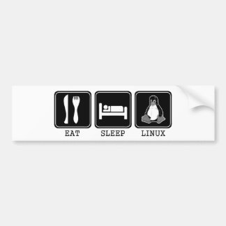 Eet. Slaap. Linux. Bumpersticker
