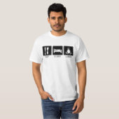 Eet. Slaap. Linux. T-shirt (Voorkant volledig)