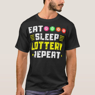 Eet Slaap Loterij Bingo T-shirt