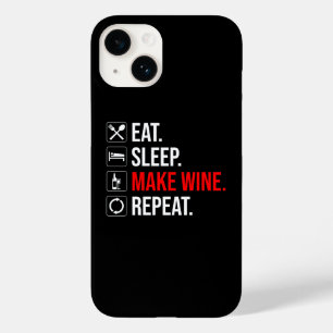Eet. Slaap. Maak wijn. Herhaal Case-Mate iPhone 14 Hoesje