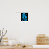 Eet slaap, maar herhaal  poster (Keuken)