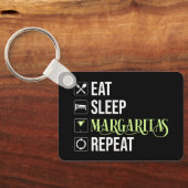 Eet Slaap Margaritas Herhaal Sleutelhanger (Achterkant)