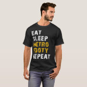 Eet slaap Metro footy T-shirt (Voorkant volledig)