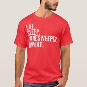 Eet slaap mijnenveger Herhaal T-shirt