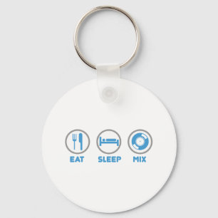 Eet, Slaap, Mix Again - DJ Disc Jockey Music Deck Sleutelhanger
