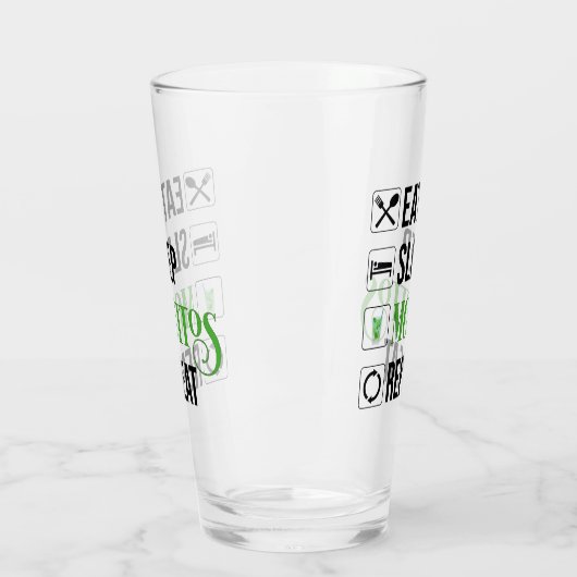 Eet Slaap Mojito's Herhaal Glas (Links)