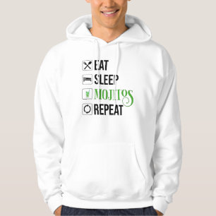 Eet Slaap Mojito's Herhaal Hoodie