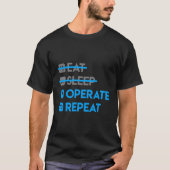 Eet Slaap Opereren Herhaal Grappig Dokter Su T-shirt (Voorkant)