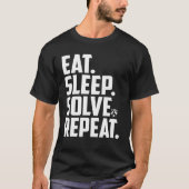 Eet Slaap Oplossen Herhaal Snelheid Cubing Cuber C T-shirt (Voorkant)