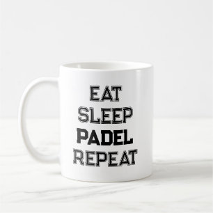 Eet slaap padel Herhaal padel speler eenvoudig Koffiemok