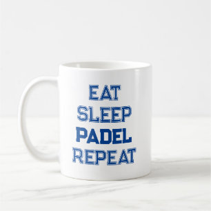 Eet slaap padel Herhaal padel speler eenvoudig Koffiemok