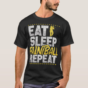 Eet Slaap Paintball Herhaal Airsoft Paintball T-shirt
