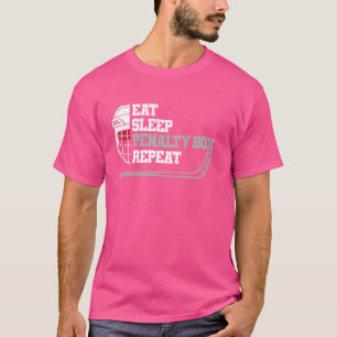 Eet Slaap Penalty Box Herhaal - IJshockey T-shirt