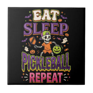 Eet Slaap Pickleball Herhaal Pickleball Tegeltje