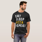 Eet slaap pizza t-shirt (Voorkant volledig)