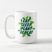 Eet Slaap Plant Herhaal Gardener's Coffee mok Gift (Links)