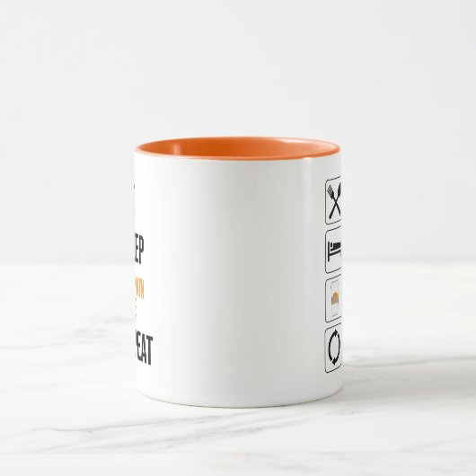 Eet. Slaap. Pompoen Spice. Herhaal Mok (Midden)