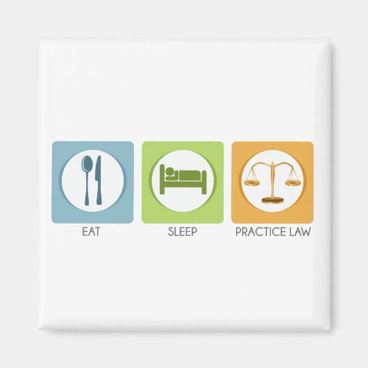 Eet slaap, praktijkrecht magneet (Voorkant)