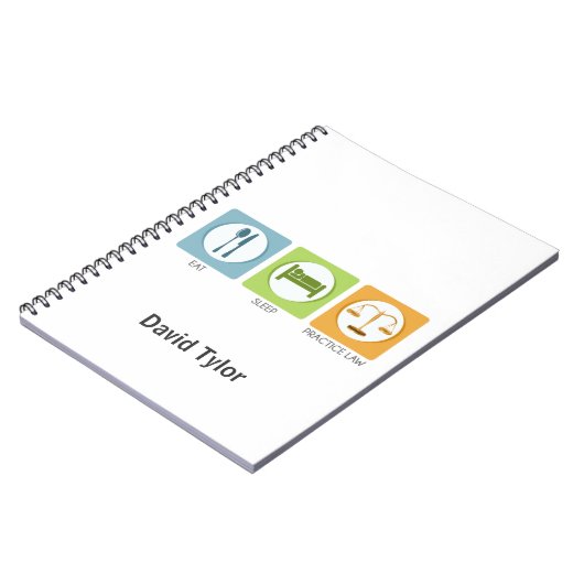 Eet slaap, praktijkrecht notitieboek (Linkerzijde)