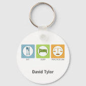 Eet slaap, praktijkrecht sleutelhanger (Voorkant)