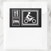 Eet. Slaap. RIDE! Rechthoekige Sticker (Tas)