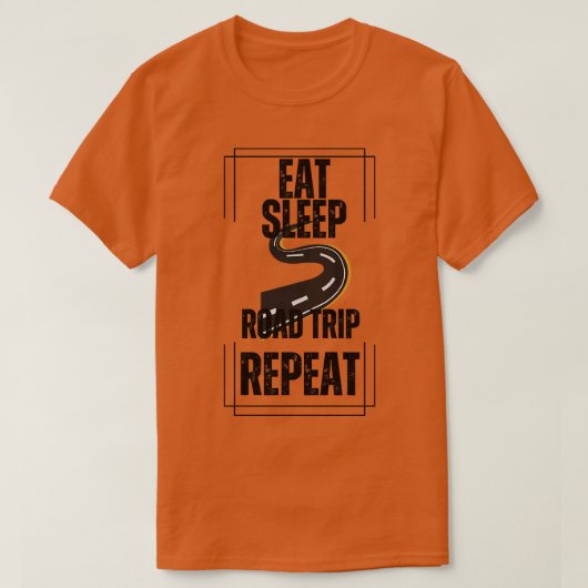 Eet Slaap Road Trip Herhalen T-shirt (Design voorkant)