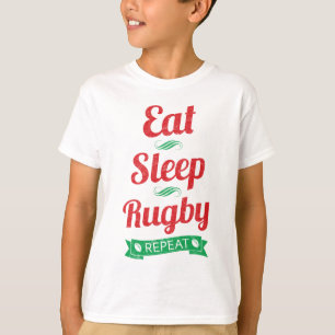Eet, Slaap, Rugby, Herhaal T-shirt