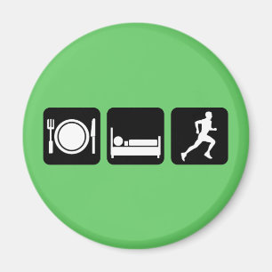 Eet slaap run magneet